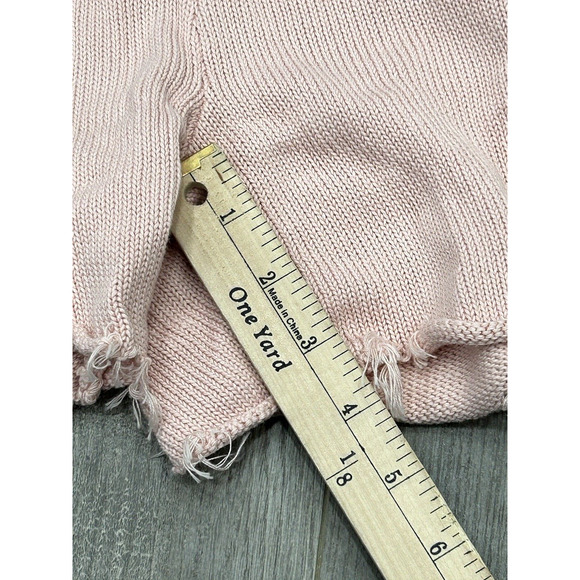 SER.O.YA Size Large Pink Drawstring Raw Hem Sweat Shorts Cotton NWT - Picture 7 of 7